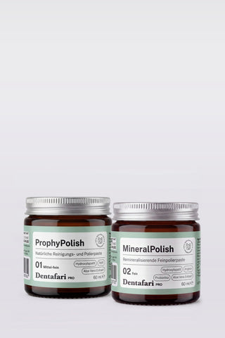 Dentafari Pro Politur-Duo: ProphyPolish 1 und MineralPolish 2